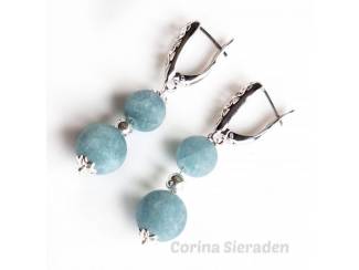 Oorbellen Sterling zilveren oorstekers met natuursteen