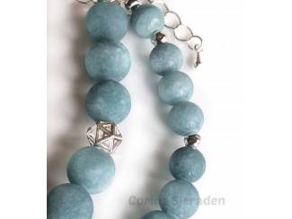 Armbanden Armband van natuursteen en sterling zilver