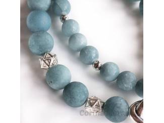 Armbanden Armband van natuursteen en sterling zilver