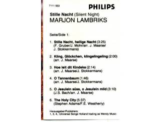 Kerst Marjon Lambriks Stille nacht (Silent Night) 12 nrs cassette