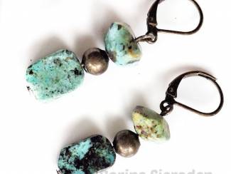 Oorbellen Oorringen met natuursteen