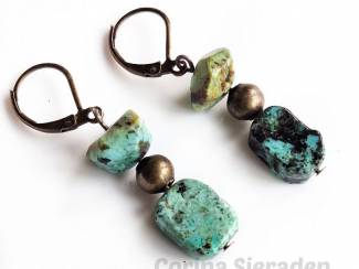 Oorbellen Oorringen met natuursteen