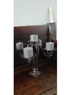 Huis en inrichting Set oude smeedijzeren kandelaars incl kaarsen