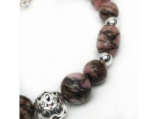 Armbanden Armband van natuursteen en sterling zilver