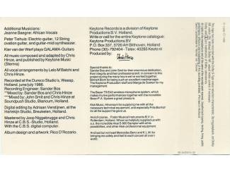 Cassettebandjes Chris Hinze Combination Nazali 7 nrs cassette 1986 ZGAN