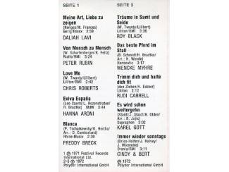 Cassettebandjes Schlager Erinnerungen 1972 10 nrs cassette 1972 ZGAN