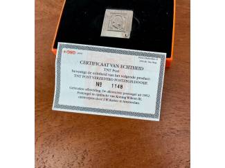 Postzegels | Nederland verzilverde postzegeldoos + postzegel