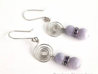 Oorbellen Oorhangers met natuursteen