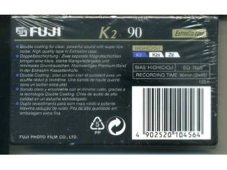 Cassettebandjes FUJI K2 90 TYPE II 2 cassettes NIEUW GESEALD