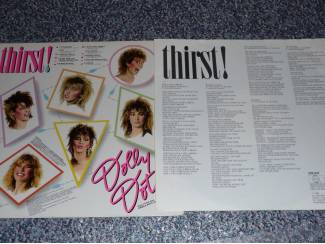 Dolly Dots elpee Thirst! (1984) zwarte elpee witte hoes