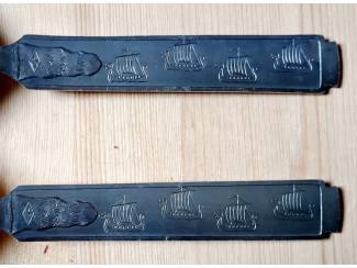 Keuken | Bestek Vintage Konge Tinn Noors saladeset nr. 350 in orginele doos