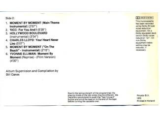 Cassettebandjes Moment By Moment Original Movie Soundtrack 12 nrs cassette