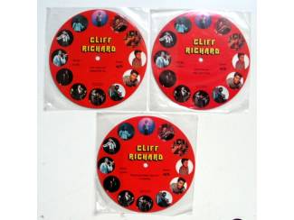 Cliff Richard 3 verschillende 7&rdquo; Card Backed Picture Discs