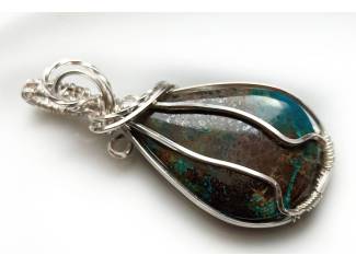 Kettinghangers Hanger met natuursteen en sterling zilver