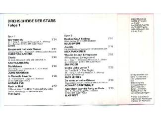 Cassettebandjes Drehscheibe Der Stars - Folge 1 12 nrs cassette 1974 ZGAN