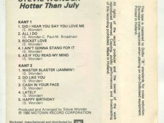 Cassettebandjes Stevie Wonder &ndash; Hotter Than July 10 nrs cassette 1980 ZGAN