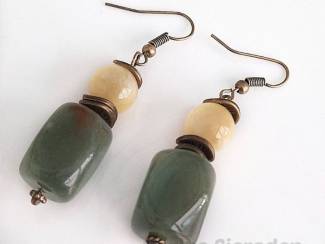 Oorbellen Oorhangers met natuursteen