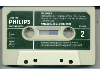 Cassettebandjes Malando en zijn Tango orkest Ol&eacute; Guapa 12 nrs cassette ZGAN