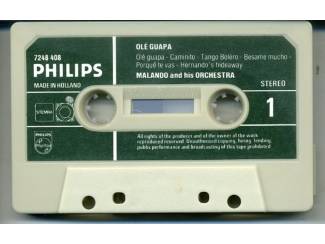 Cassettebandjes Malando en zijn Tango orkest Ol&eacute; Guapa 12 nrs cassette ZGAN