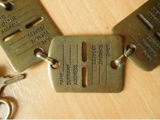 Militaria militaire halsketting met identiteitsplaatjes