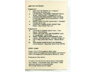 Cassettebandjes Perry Como &ndash; Just Out Of Reach 10 nrs cassette 1975 ZGAN