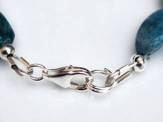 Armbanden Armband van natuursteen en sterling zilver