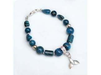 Armband van natuursteen en sterling zilver