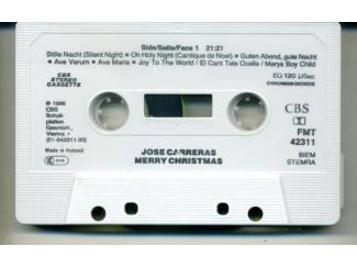 Cassettebandjes Jos&eacute; Carreras Merry Christmas 12 nrs cassette 1986 ALS NIEUW