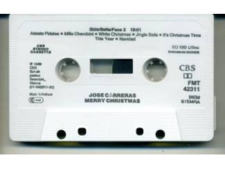 Cassettebandjes Jos&eacute; Carreras Merry Christmas 12 nrs cassette 1986 ALS NIEUW
