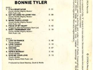 Cassettebandjes Bonnie Tyler The Hits Of 10 nrs cassette 1978 ZGAN