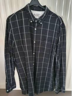 Heren overhemd lange mouw, ruit