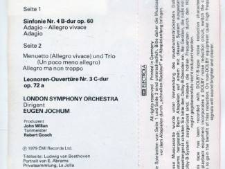 Cassettebandjes Sinfonie Nr. 4 / Leonoren Ouvert&uuml;re Nr. 3 5 nrs cassette ZGAN
