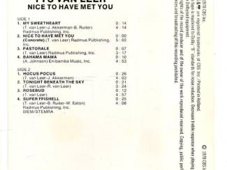 Cassettebandjes Tys van Leer &ndash; Nice To Have Met You 8 nrs cassette 1978 ZGAN