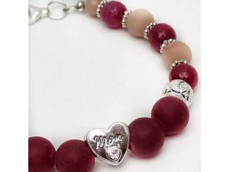 Armbanden Armband van natuursteen en sterling zilver