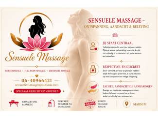 Contacten Vrouwgerichte erotische massage geheel naar jouw wensen