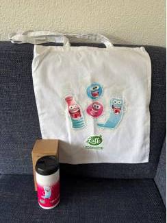 Merken en Reclamevoorwerpen Lutti tas snoepprint Life is Luttiful lussentas