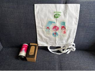 Merken en Reclamevoorwerpen Lutti tas snoepprint Life is Luttiful lussentas