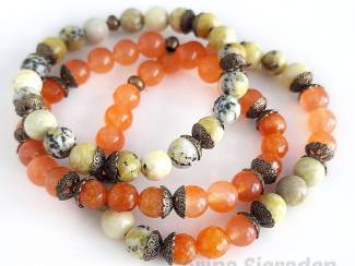 Armbanden Armbandenset van natuursteen