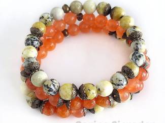 Armbanden Armbandenset van natuursteen