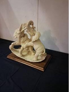 Keramiek en Aardewerk 2 mooie gave olifanten op houten voet