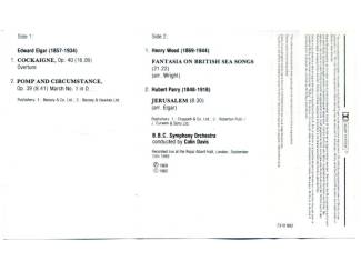 Cassettebandjes Colin Davis The Last Night Of The Proms 4 nrs cassette ZGAN