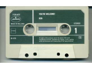 Cassettebandjes BZN &ndash; You&rsquo;re Welcome 11 nrs cassette 1982 ZGAN
