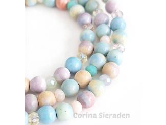 Armbanden Wikkelarmband van natuursteen