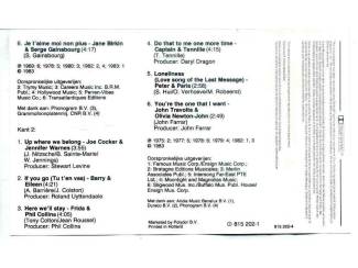 Cassettebandjes The Two Of Us The World's most Famous Duets 12 nrs cassette