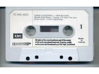 Cassettebandjes Don McLean &ndash; Chain Lightning 11 nrs cassette 1978 ZGAN