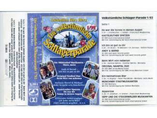 Cassettebandjes Die Volkst&uuml;mliche Schlagerparade 1/92 16 nrs cassette 1992