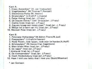 Cassettebandjes De Electronica's / Jan Gorissen 20 Grootste Hits 1982 ZGAN