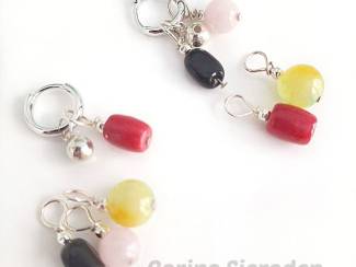 Oorbellen Sterling zilveren oorringen met natuursteen