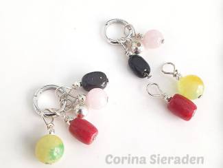 Oorbellen Sterling zilveren oorringen met natuursteen