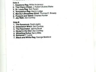 Cassettebandjes Famous Piano Rags played by Johnn W. Izaks volume 1 14 nrs